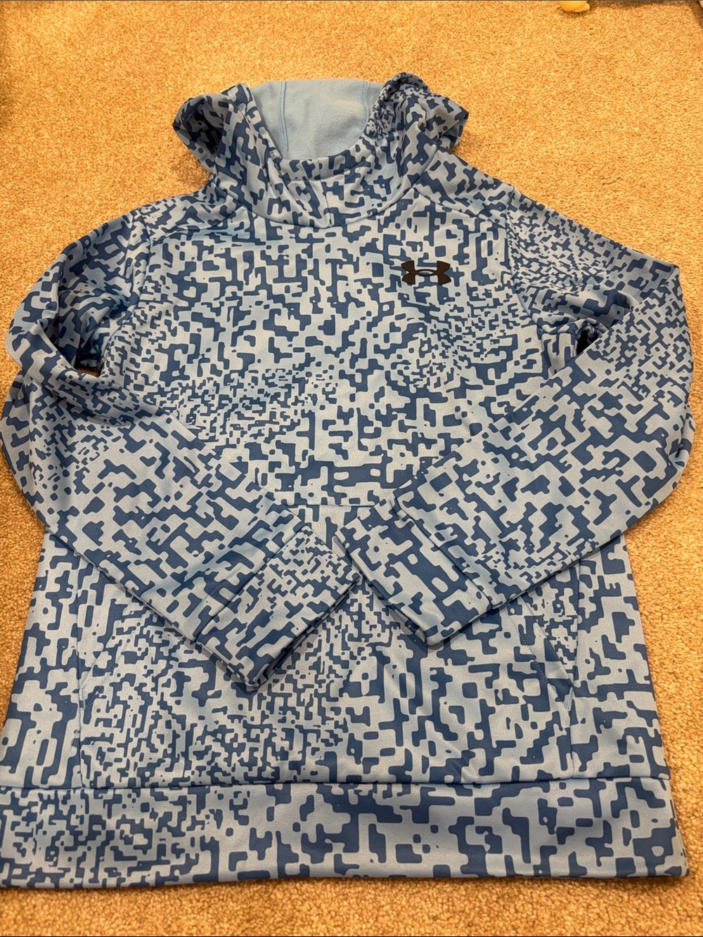 Under Armour Blue Geo Camo Hoodie for Kids